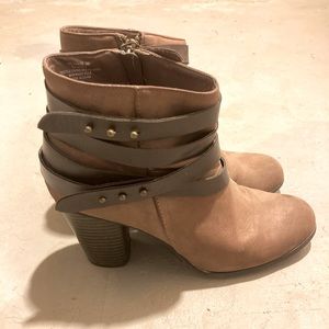 Madden Girl Brown Detailed Ankle Boots size 8